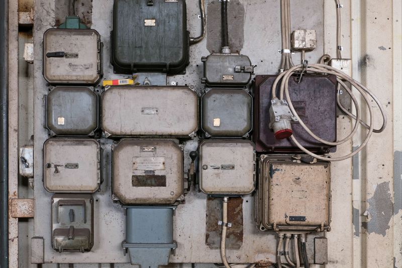 Older distribution board in a workshop